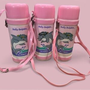 Adorable Vintage pink thermos style water canteen from 1992